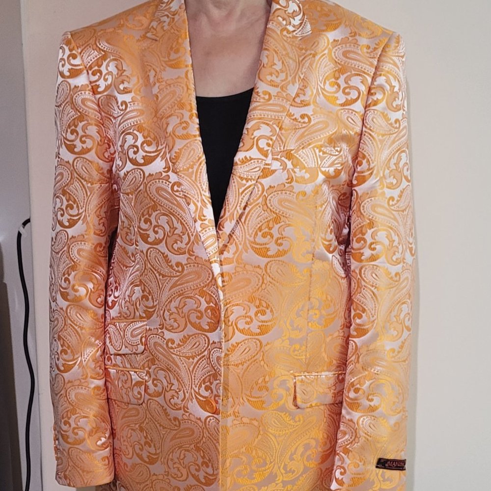 Orange Paisley Blazer